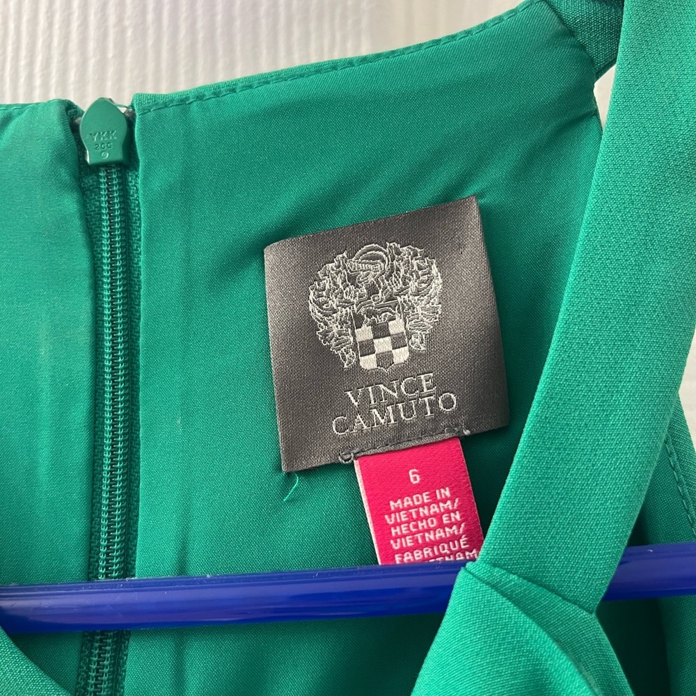 NWT- Vince Camuto Teal/green midi dress - Picture 3 of 5